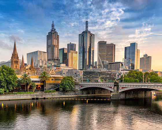 photo of melbourne cityscape